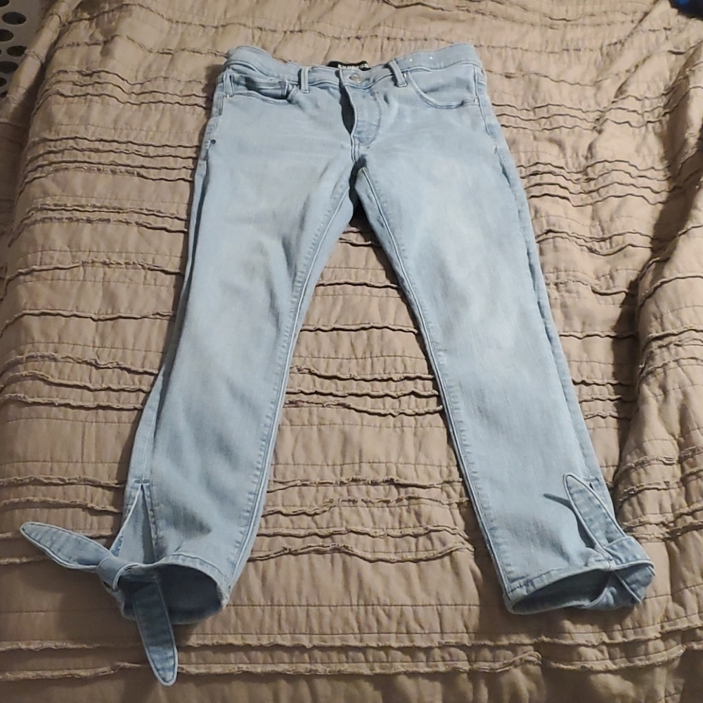 Express Denim perfect cropped legging midrise